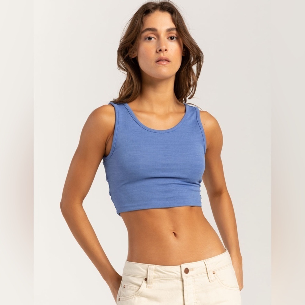 NWT - Roxy Good Keepsake Crop Top in Blue - Size S